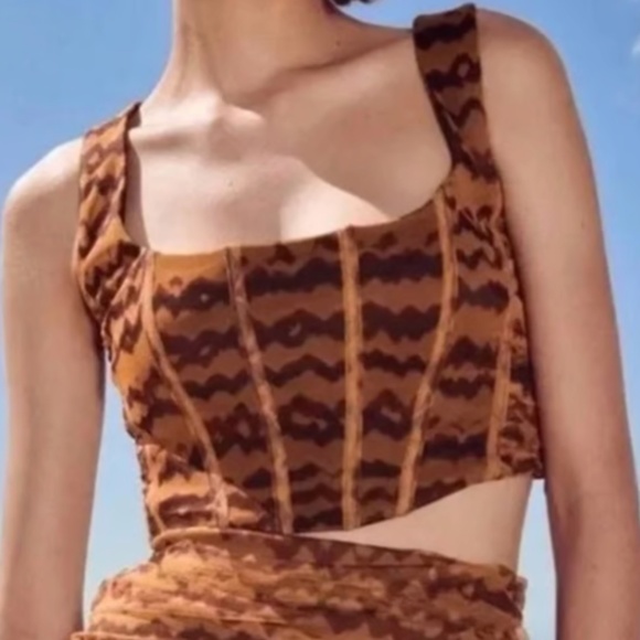 XS - Zara Abstract Corset Top - Picture 7 of 7